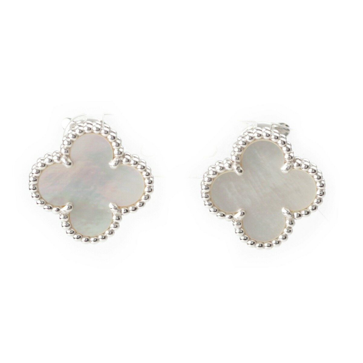 ヴァンクリーフ＆アーペル Van Cleef & Arpels ヴィンテージアルハンブラ VINTAGE ALHAMBRA 750WG マザーオブパール ピアス ジュエリー 750WG VCARF48600 ホワイトゴールド 8.2g【中古】【正規品保証】