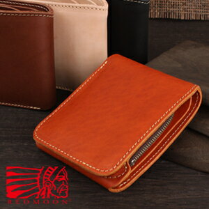 REDMOON レッドムーン 二つ折り財布 タン 2000-M[メンズ 男物 本革 サドルレザー 日本製 職人 匠 財布 革財布 ウォレット ショートウォレット おしゃれ かっこいい 大人 彼氏 男性 プレゼント](4)