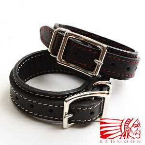 楽天REDMOON専門店 レッタンヨロズヤREDMOON レッドムーン リストバンド 革 レザー MWB-STB BKRD[メンズ 男物 本革 サドルレザー 日本製 職人 匠 おしゃれ かっこいい 大人 彼氏 男性 プレゼント]