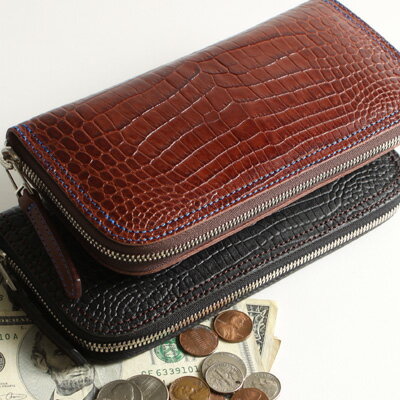 Specialized NONAME ラウンドファスナー ロングラウンドウォレット型 長財布 革 型押し クロコ LP2000-VMP-ECO[メンズ サドルレザー ロングウォレット 革財布 レザー おしゃれ かっこいい 大人 彼氏 男性 プレゼント]