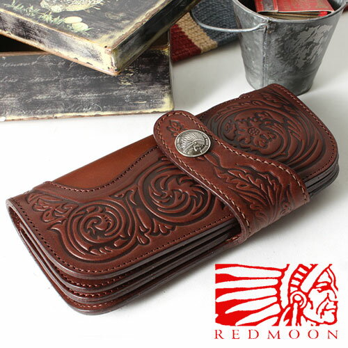 楽天REDMOON専門店 レッタンヨロズヤREDMOON レッドムーン 長財布 革 レザー RM-CMS-SF[925Silver製コンチョ メンズ 男物 本革 サドルレザー 日本製 職人 匠 財布 革財布 ウォレット 長財布 ロングウォレット おしゃれ かっこいい 大人 彼氏 男性 プレゼント]