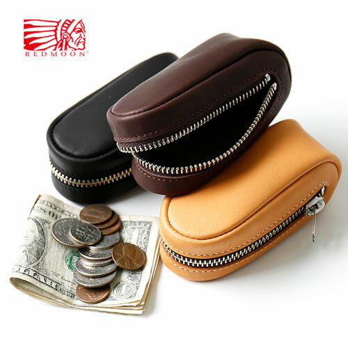 REDMOON レッドムーン グローブレザー コインケース Coin Case ECLAIR メンズ 男物 本革 日本製 職人 匠 財布 革財布 エクレア 大収納 コイン大容量 ジップ ファスナー お札 小物収納 おしゃれ かっこいい 大人 プレゼント