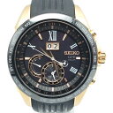 SEIKO セイコー アストロン GPSソーラー 腕時計 ゴールド ブラック文字盤 SS セラミック SBXB153 8X42-0AE0-3 多針 カレンダー メンズ 【中古 ABランク】☆送料無料☆ 当店通常価格99,800円