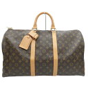 商品情報 ブランド Louis Vuitton ルイヴィトン 名称 キーポル50 品番 M41426 シリアル/製造No FL0050 商品カテゴリ ボストンバッグ 旅行かばん トラベルバッグ 素材 コーティングキャンバス レザー デザイン モノグラム カラー ブラウン サイズ/重さ 幅50cm 高さ28cm 奥行22cm ハンドル（バッグ上部～持ち手頂点）10cm 重量890g 状態ランク ☆Bランク☆ 角スレ、レザー部分にシワやシミ、持ち手にシミや傷、金具に緑青などがみられますが、比較的全体として状態が良い商品です。 付属品 カギ カデナ コメント ルイヴィトン キーポル50 ボストンバッグ — 旅に心躍る、エレガントなコンパニオン。上質なキャンバスが贅沢に編み込まれた、キーポル50。荷物と共に旅する新たな冒険の仲間が、スタイリッシュな存在感で日常を飾ります。 注意点 ご利用デバイスのスクリーン環境により色合いが実際と異なって見える場合がございます。 他サイトでも併売しておりますのでご注文のタイミングによって売却済みの場合がございます。その際は誠に勝手ながらお取引きが出来かねますため何卒ご理解のほどお願い申し上げます。 その他 【正規品保証】 当ショップで取り扱っている商品は一つひとつ細かく鑑定を実施した正規品です。（万がいちでも正規品ではない確認が取れた場合は直ちに返金対応いたします） ★ 状態ランク表 ★ 【未使用】 新品・未使用品、または使用された形跡のないもの 【A品】 未使用に近く、ほぼ使用感のない非常に状態がよいもの 【AB品】 若干の使用感はあるが、キズや汚れが少なく状態のよいもの 【B品】 部分的に使用感があり、小傷や多少の汚れがみられるもの 【BC品】 使用感があり傷や汚れは目立つものの、動作や使用には問題ないもの 【C品】 動作や状態に難があるもの、ジャンク品など☆送料無料☆Louis Vuitton ルイヴィトン キーポル50 ボストンバッグ 旅行かばん トラベルバッグ モノグラム ブラウン コーティングキャンバス レザー M41426 FL0050 カギ カデナ メンズ レディース 【中古 Bランク】