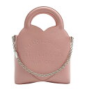 ティファニー Tiffany & Co. 2WAY ミニトートバッグ バッグ リターントゥティファニー ハート型 ショルダー 肩掛け 斜め掛け エンボス加工 シンプル 自立 かわいい おしゃれ 機能的 女性的 上品 上質 ピンク シルバー レザー レディース 【中古 AB品】送料無料