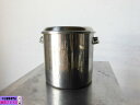【中古】厨房 業務用 ステンレス ストックポット 寸胴鍋 22cm 8L 蓋 目盛り 取っ手付 W280×D230×H245mm C