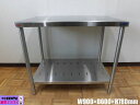 【中古】厨房 業務用 マルゼン ステンレス 作業台 調理台W900×D600×H780mm 調整脚+30m 飲食店 店舗