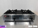 【中古】厨房 リンナイ 業務用 卓上 コンロ ガステーブル 2口 RSB-206A 都市ガス 圧電式 スタンダードタイプ W545×D310×H150mm