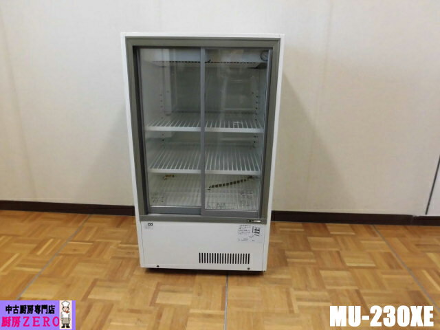 【中古】中古厨房 サンデン 業務用 冷蔵ショーケース MU-230XE 154L 中ビン83本 大ビン75本 キャスター付き W600×D550×H1090mm