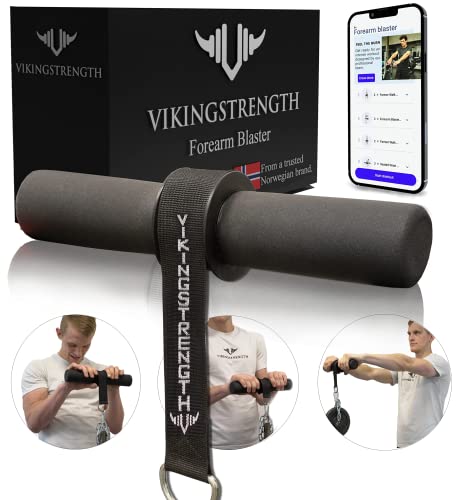 Vikingstrength 前腕ブラスター 前腕強化 トレーニング 器具 リストローラー 筋トレ V-Strengthトレーニングアプリ