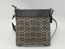 COACH 【コーチ】 F52400 シグネチャー ノース/サウス スウィングパック ショルダーバッグ PVCコーティング×キャンバス ブラウン 未使用品 USED-S 【中古】1200235897900016【激安】(4)