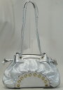 ANYA　HINDMARCH　【アニヤハインドマーチ】　ショルダーバッグ　トートバッグ　レザー　シルバー　　USED-B　【中古】1200293897900275【激安】