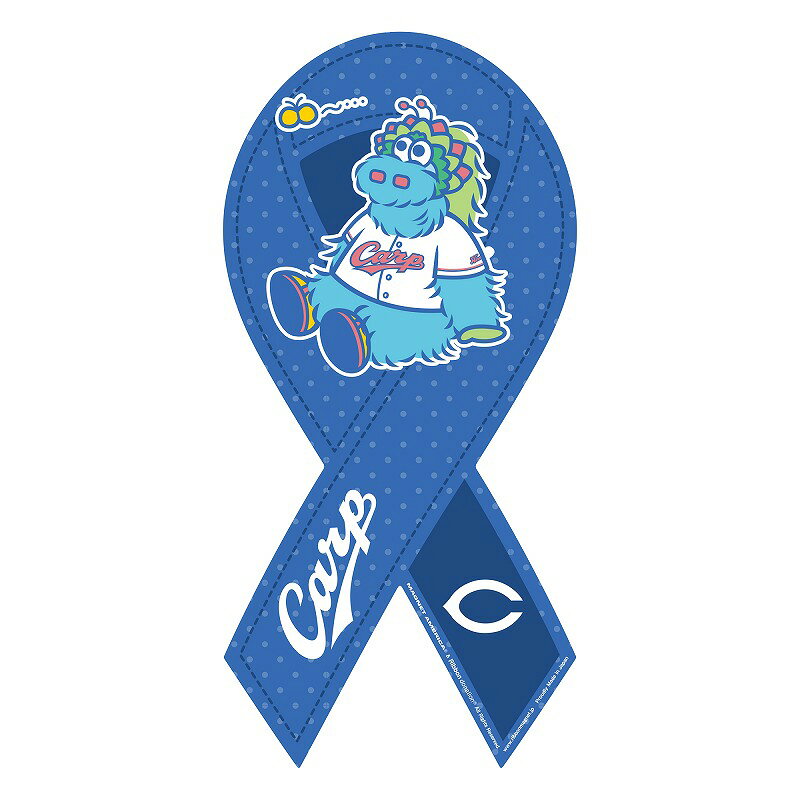 乐天商城 - 広島東洋カープ グッズ リボンマグネット スラィリー コラボ プロ野球 応援グッズ 阪神 タイガース リボン型 ステッカー 磁石 縦 応援 球場 公式 ギフト カー用品 車 グッズ