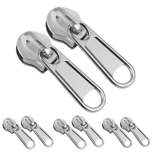 ファスナー 交換用 引き手 スライダー 8個セット 4サイズ 金属製 チャック ジッパー 持ち手 交換 ファ..