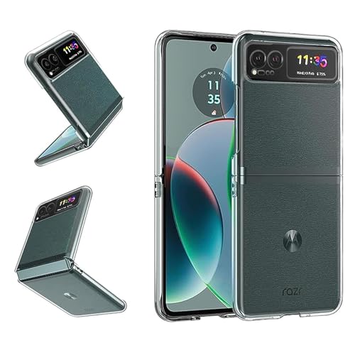 Rakuten - For moto razr 40s ケース モトローラ moto razr 40 6.9インチ カバー 【Kibnco】クリア 衝撃吸収 ソフトカバー 透明TPU シリコン 耐衝撃 防塵 黄変防止 薄型 指紋防止 落下防止 全面保護 moto razr 40 / 40s 6.9型 対応