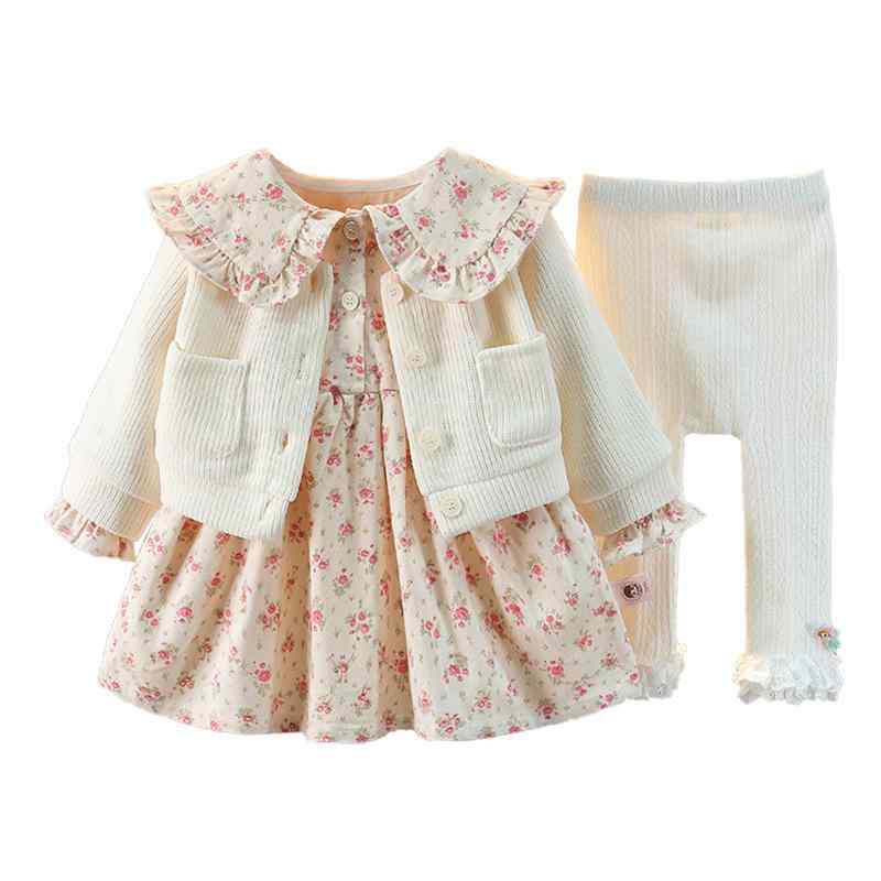 子供服 女の子 パンツセット 3点セット 春秋 幼児 長袖 花柄 ピンク系 66cm 73cm 80cm 110cm 100cm 90cm