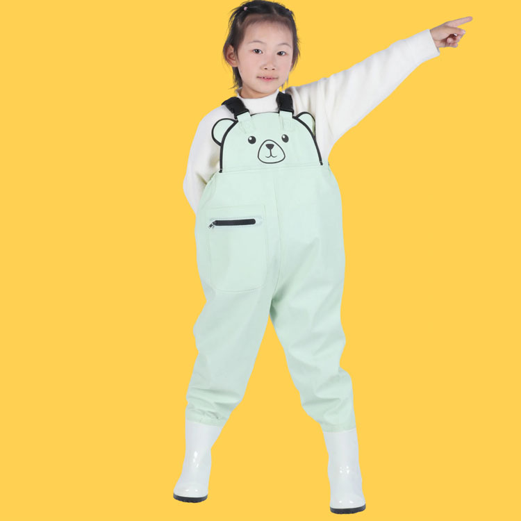 子供 キッズ ウェーダー プレイウェア 砂場着 釣り サイズ調整可 レインシューズ ...