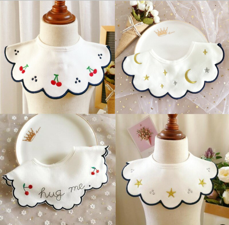 Bib Set - 2枚セットスタイ4デザイン360U型よだれかけ男の子女の子よだれかけガーゼビブかわいいおしゃれ出産祝いギフト赤ちゃん