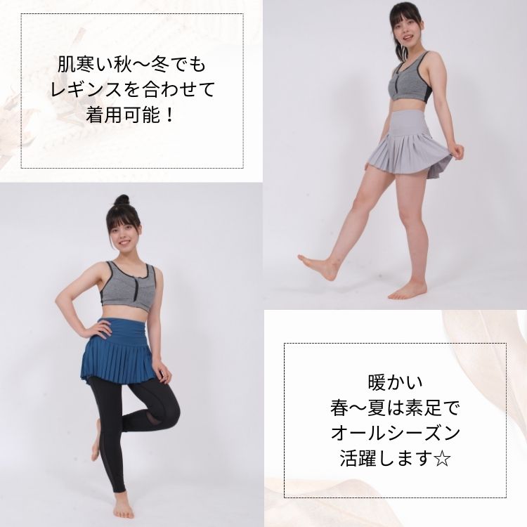 ゴルフスカート レディース ミニスカート インナーパンツ付き 一体型 両サイドポケ...