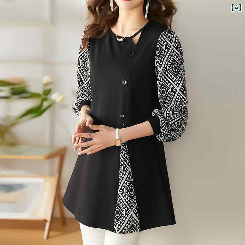 春 長袖 トップス ゆったり 大きいサイズ レディース 服 お腹カバー リラックス 痩せ見え シャツ レイヤリング Tシャツ