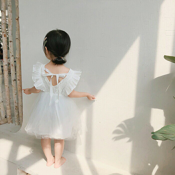 赤ちゃん ワンピース ドレス 結婚式 80 90 100 110cm ピンク ホワイト ベビー 子供...