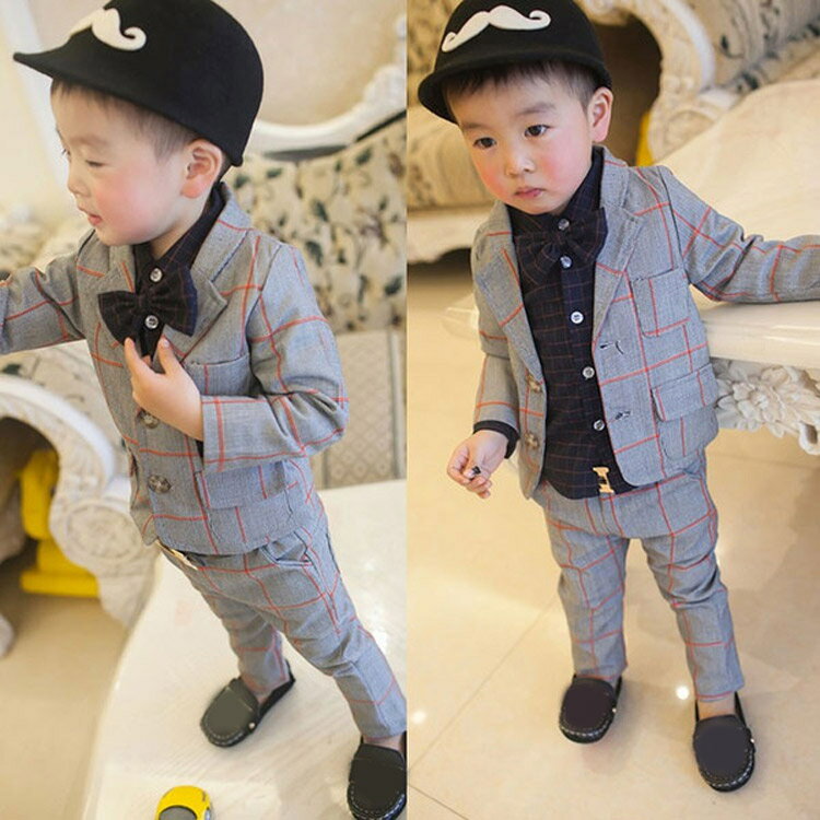 子供服 フォーマル 男の子 子供 スーツ フォーマルスーツ キッズ 子供スーツ 上下セット 入学式 卒業式 入園式 七五三 チェッ ベビー服 初節句 2