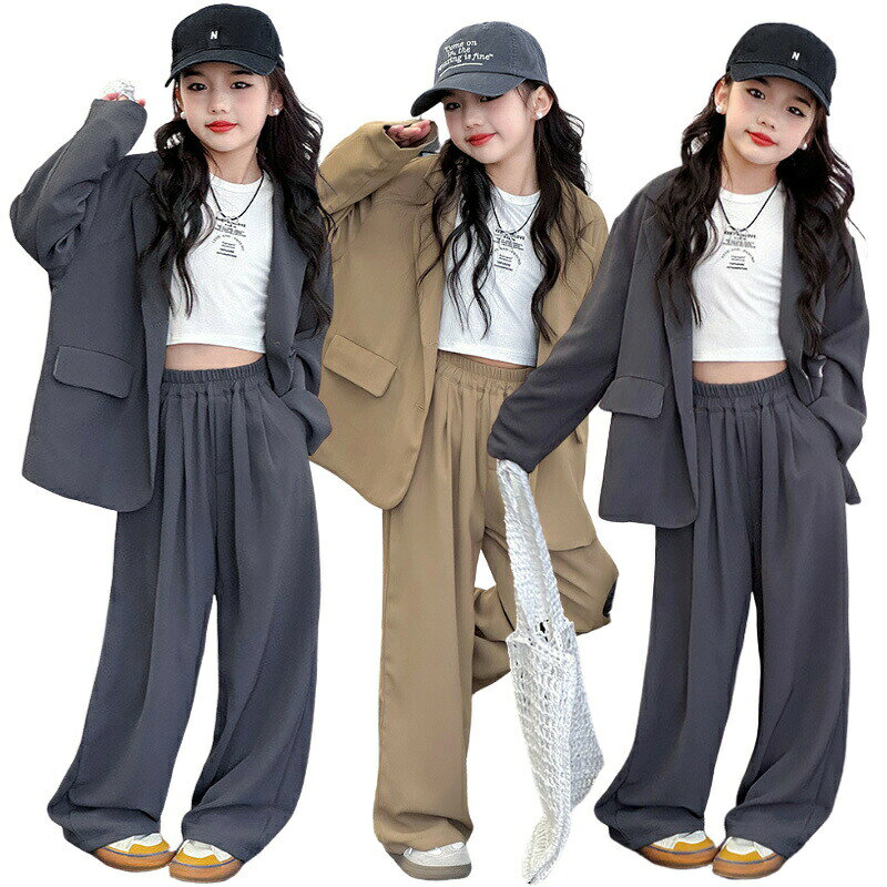 Rakuten - ダンス衣装 キッズ スーツ セット 子供服 ヒップホップ ガールズ K-POP キッズダンス衣装 セットアップ ジャケット 長袖 ロングパンツ カジュアル 子供スーツ ウエストゴム