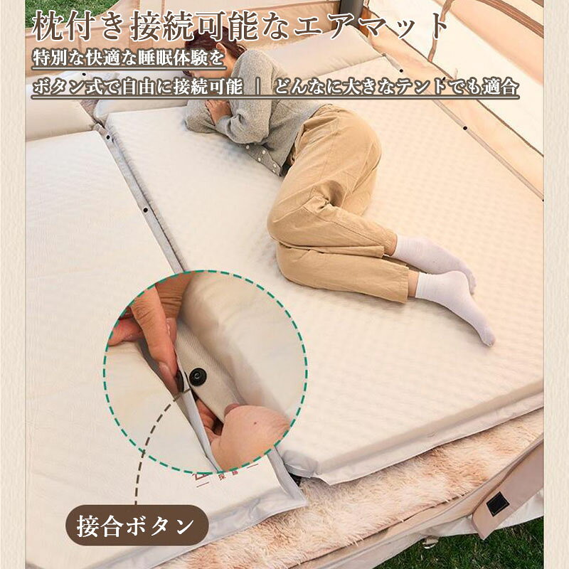 インフレーターマット 自動膨張式 エアマットレス シングルサイズ キャンプ 車中泊 アウトドア用 高密度素材で耐久性抜群 軽量 ミニマリストデザイン 災害時備蓄 reves-2021-10017406 田野商店楽天市場店 サンプル画像2