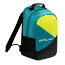 DUNLOP (ダンロップ) バックパック DTC-2531 CLUB LINE テニスバッグ 最大2本収納可 ティール×イエロー SX300 カラー 2025...
