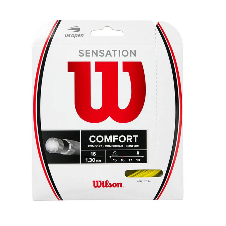 Wilson(ウィルソン) SENSATION 16 (センセーション 16) WR830890116 イエロー 1.30mm 硬式テニス ナイロン マルチフィラメント ガット ストリング 12.2M パッケージ品 r