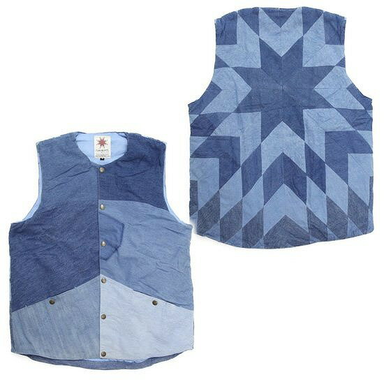 Nasngwam ナスングワム｜LONESTAR VEST (デニム M1)(リメイク 中綿ベスト)
