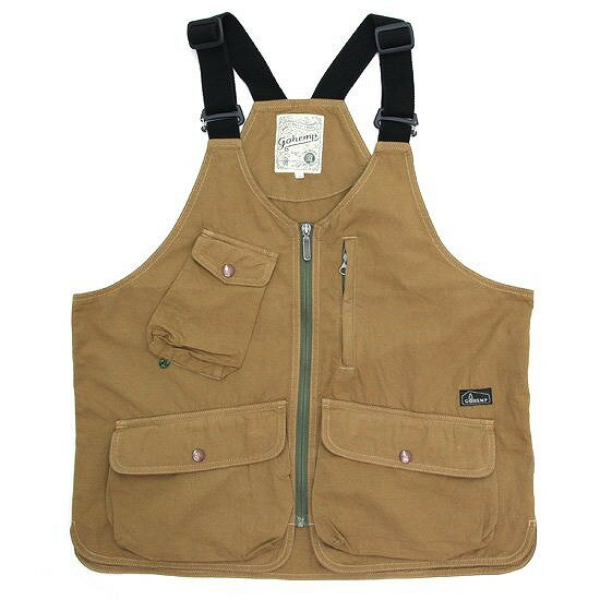 GOHEMPゴーヘンプ|WEATHERHEMPUTILITYVEST(ブラウンオーク)(キャンプベスト)
