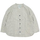 GOHEMP ゴーヘンプ｜STRIPE VENDOR CARDIGAN (ネイビー)(カーディガン)