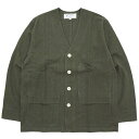 A HOPE HEMP Az[vwvbCanvas No Collar Jacket (I[u)(m[J[ WPbg)