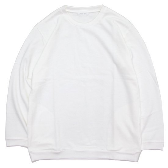 SPINNER BAIT スピナーベイト|ミニ裏毛 サイドポケットクルー (ホワイト)(リブ付きロンTEE)