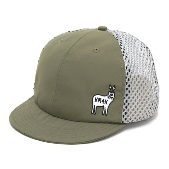 【KM4K カモシカ】TRAIL CAP 4 (SMOKE GREEN)(涼しいメッシュトレイルキャップ)