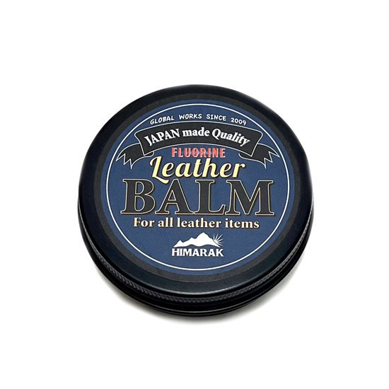 【HIMARAK ヒマラク】LEATHER BALM フッ素入り(植物性レザーオイル)(グローブや革靴の保革・防水ワックス)(フッ素配合)