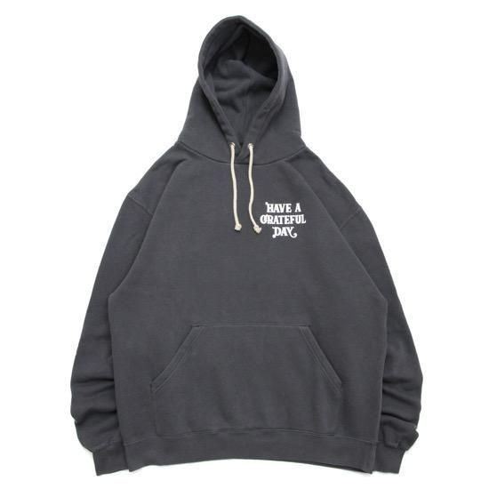 HAVE A GRATEFUL DAY ハブアグレイトフルデイ｜FLOWERS HOODIE SWEAT SHIRT (ブラック)(フラワープリン..