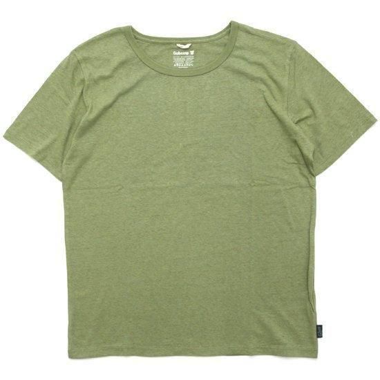 麻素材 グリーン 半袖Tシャツ 楽天市場】グリーン(素材(生地・毛糸)麻・リネン)(Tシャツ
