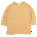 GOHEMP ゴーヘンプ|FOOTBALL TEE (ハニーイエロー)(フットボール 七分袖Tシャツ)