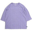 GOHEMP ゴーヘンプ|WIDE FOOTBALL TEE (ラベンダー)(ワイドフットボール 七分袖Tシャツ)