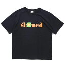 HAVE A GRATEFUL DAY ハブアグレイトフルデイ|T-SHIRT -STONED (ブラック/オレンジ)(プリントTシャツ)