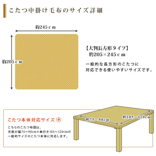 こたつ中掛け毛布 厚手 長方形 【205×245cm】チェック柄ニューマイヤー毛布生地でボリュームたっぷり マルチカバー こたつ ブランケット 毛布 こたつカバー こたつ上掛け 在宅ワーク テレワーク 在宅勤務 和室