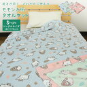 タオルケット シングル モモンガ柄 140×190cm 夏掛け 肌掛け 涼感 吸水 通気性 速乾 薄手 洗える パイルケット かわいい 可愛い 北欧 ナチュラル...