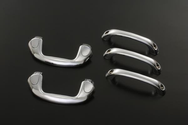 【REIZ(ライツ)】「クロームメッキ」「フルセット」DA17V/DA64V エブリイバン アシストグリップ 5ピース //スズキ/SUZUKI/汎用/カーボン/木目/ウッド/クローム/メッキ/Aピラー/EVERY/VAN/エブリ/エヴリ/−/ィ/イ/マツダ/MAZDA/OEM/scrum/DG64V/スクラム