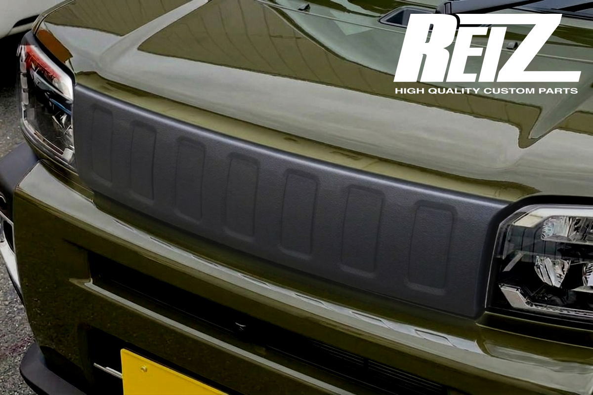 樂天商城 - チッピングブラック タフト LA900S LA910S マークレスボンネットモール ステンレス製 / TAFT メッキグリル エアロパーツ フードガーニッシュ