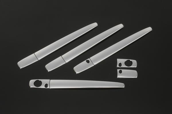 ネコポス発送 メッキアウタードアハンドルカバー DY系 デミオ / BK系 アクセラ / GG系 アテンザ / MPV / CR系 プレマシー 同型 ラフェスタ / CX-7 / RX-8 - マツダ汎用 MAZDA汎用 アウトサイドハンドル ドアノブ メッキハンドル ドアハンドル ドアノブ
