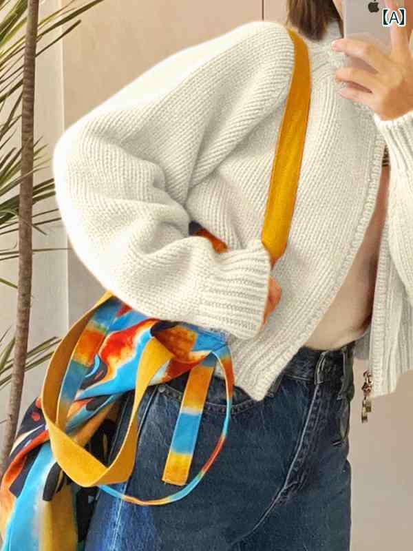 赤い ジッパーの セーターの 女性の 2024 新作 春と 秋の アウターウェア小さな 香りの よい ニットカーディガン 肥 厚超 美形 ジャケット