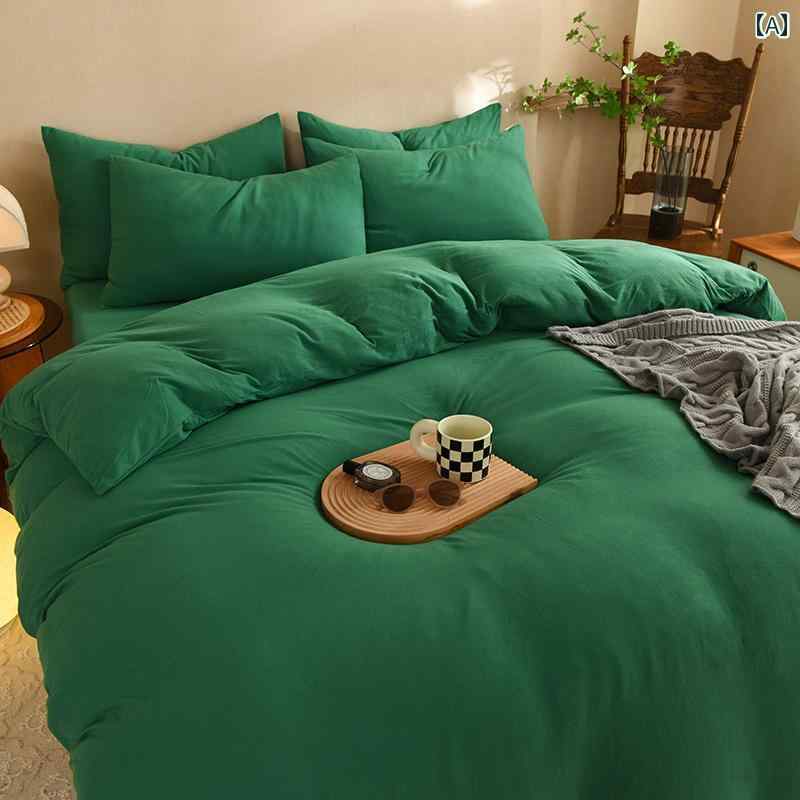 オーダーメイド 綿 ニット 綿 天 竺 綿 純 綿 4点 セット 畳 高低 ベッド バッグ セット スプライシング ダブル ベッド