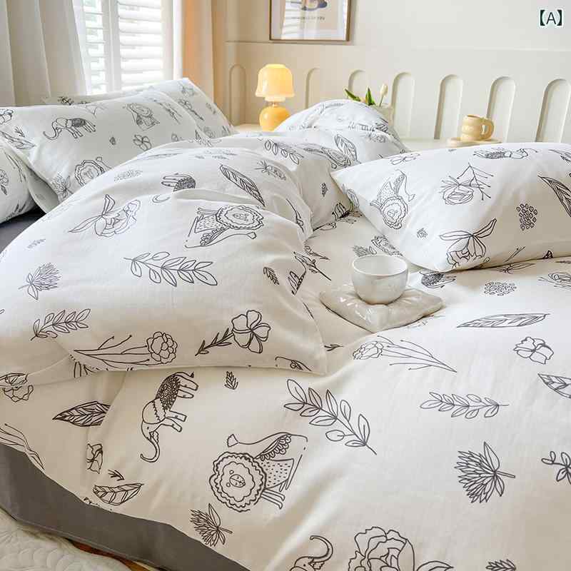 カスタムメイド クラス A 綿 2 層 ガーゼ 4 点 セット 純 綿 母子 ベビー 布団 カバー 妊婦用